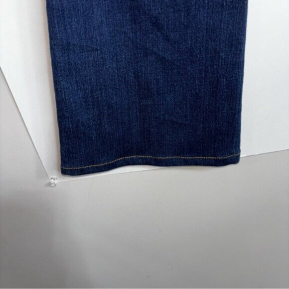 Lucky Brand Women's 8/29 Ankle Sofia Boot Denim Blue Jeans Dark Blue Flare - Picture 10 of 11